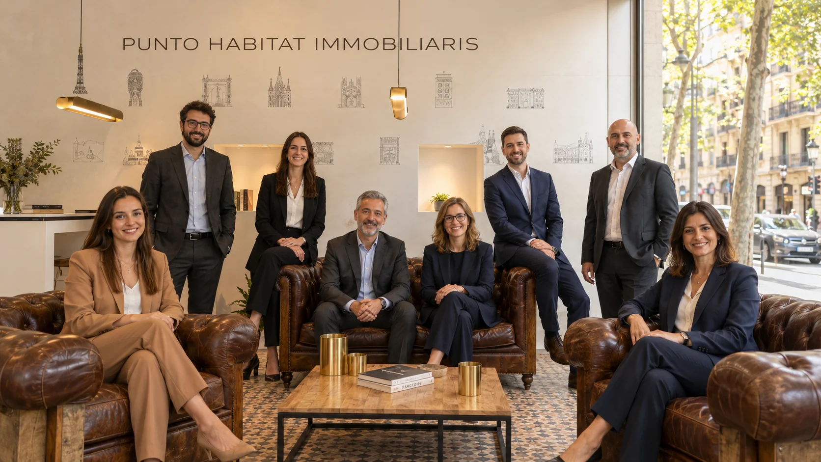 Atenció personalitzada en una oficina immobiliària de Barcelona.