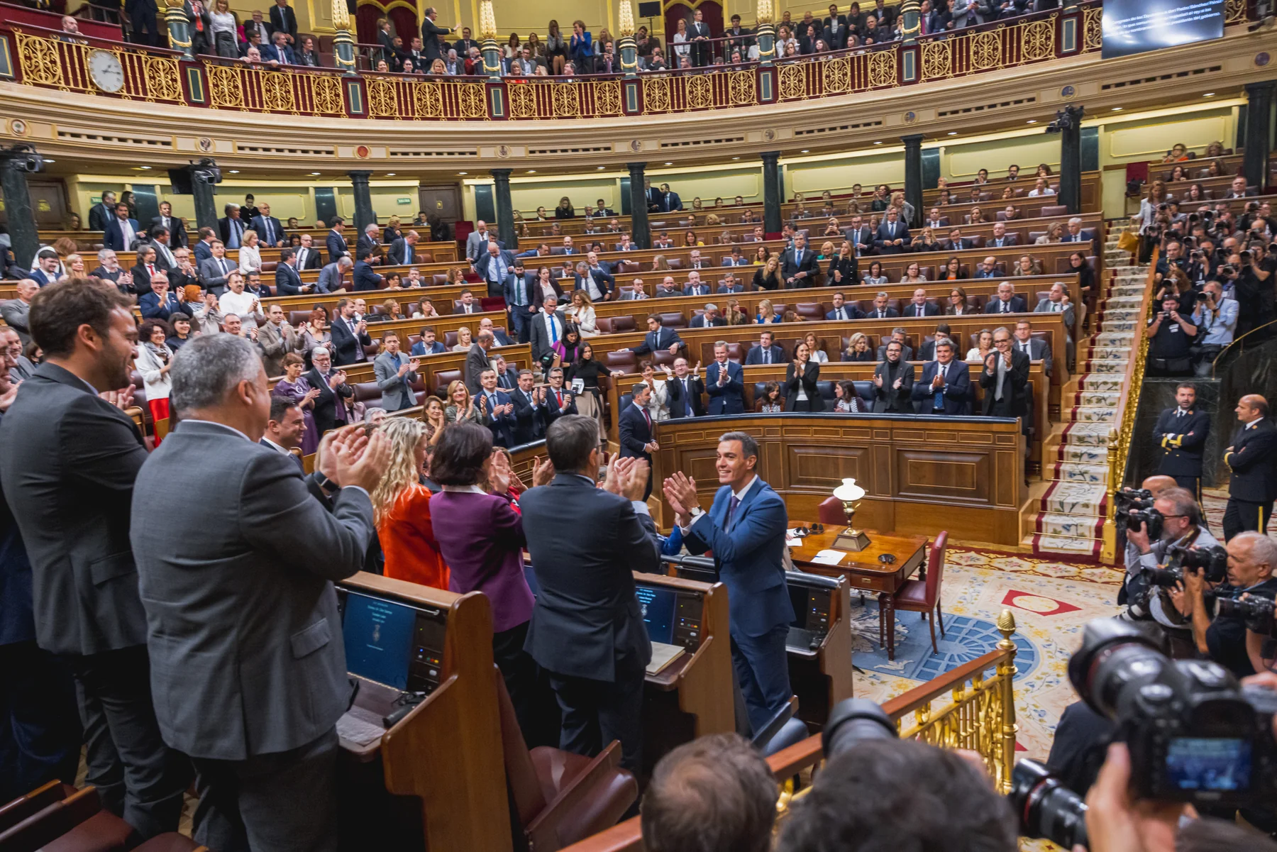 Vista del hemiciclo del Congreso de los Diputados durante la sesión de investidura de noviembre de 2023